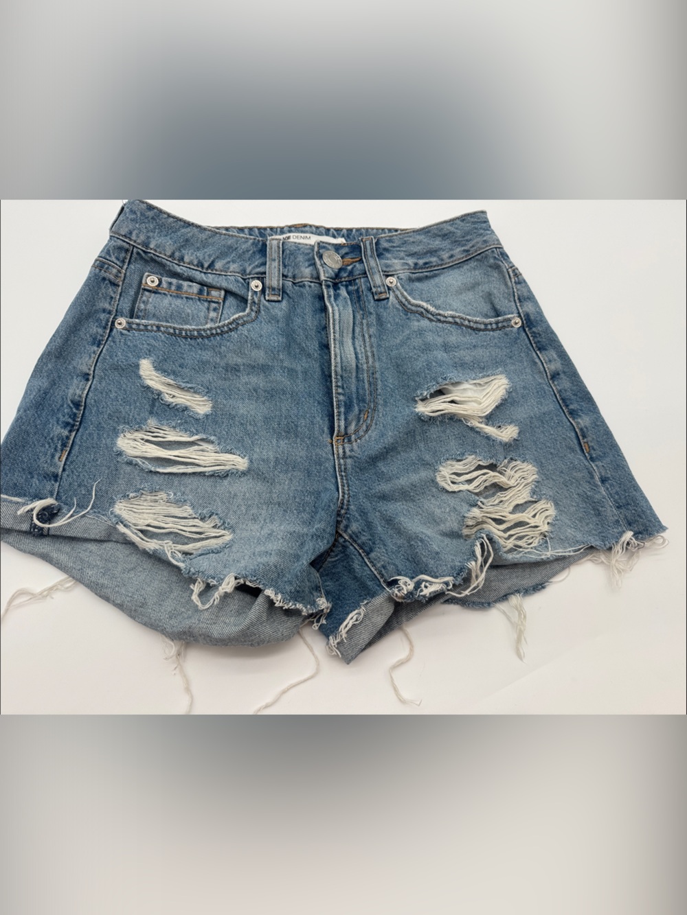 Garage women’s 25 Distressed Blue Denim Women's Shorts